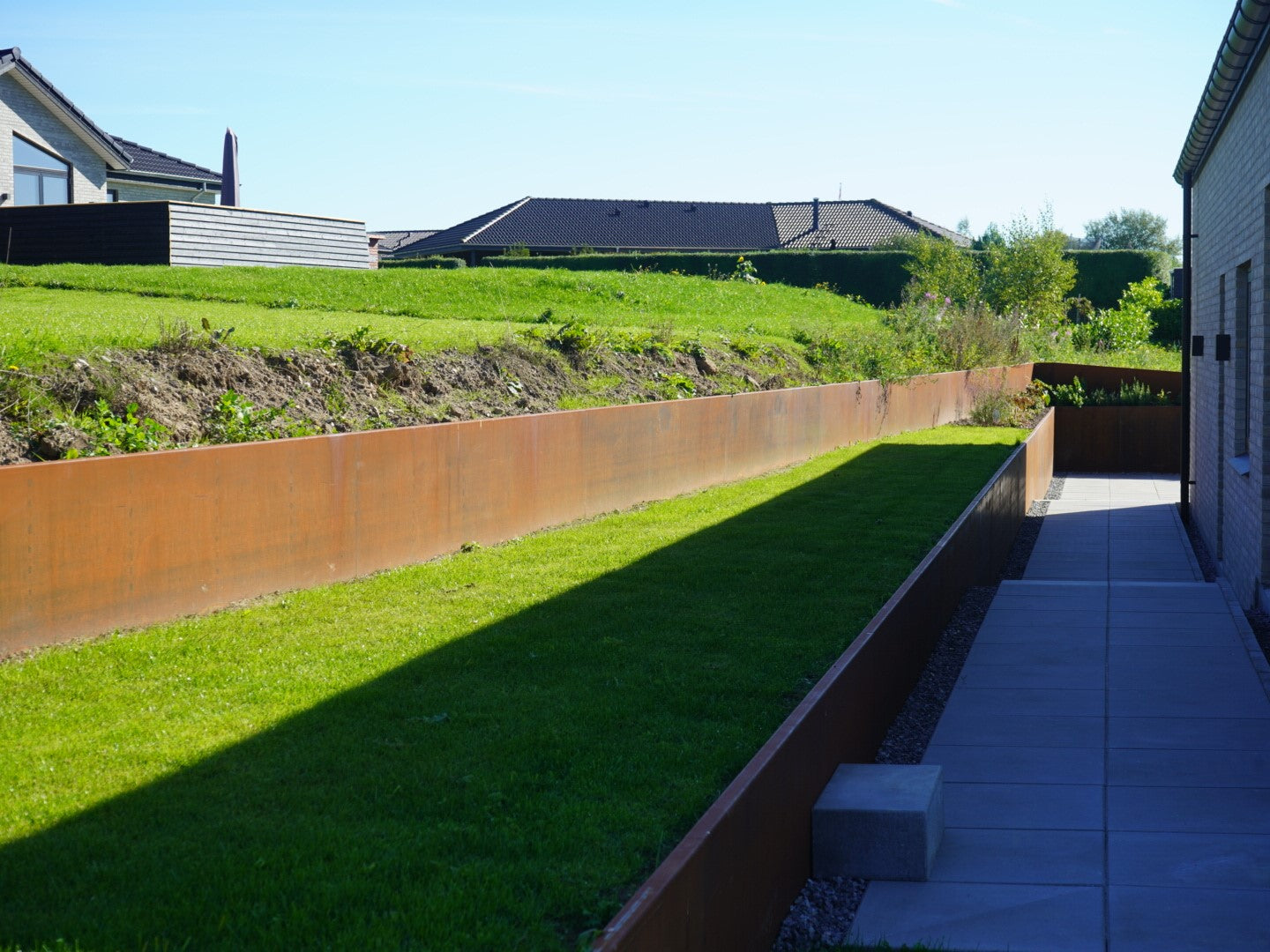 Støttemur i cortenstål