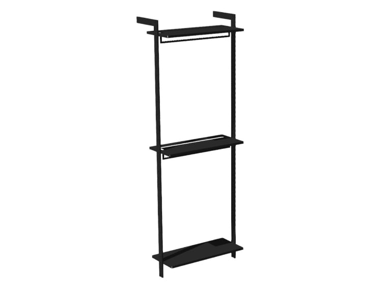 GarderobesystemAXIS_Sortlakeret2hylder-no