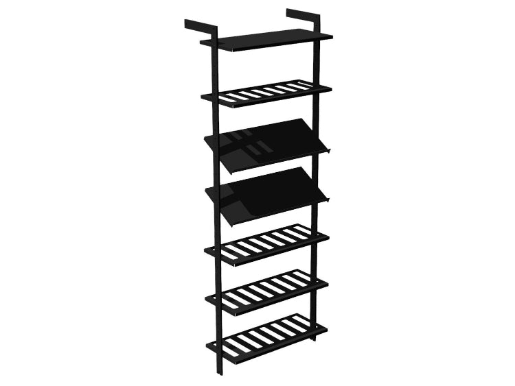 VinreolAXIS-Sortlakeret7hylder_1plan-no