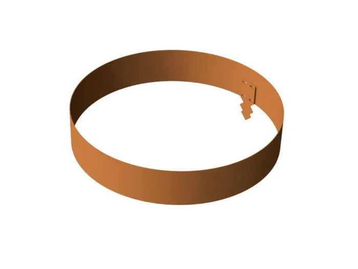 Åpen bedring i cortenstål med boltforbindelse for fleksibel diameter