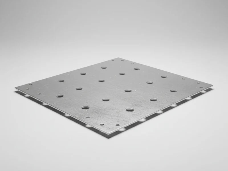 Perforert bunnplate i galvanisert stål