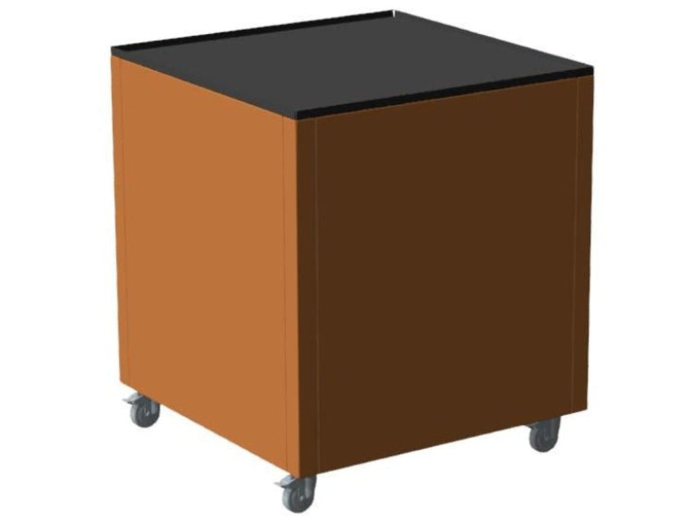 CUBY utekjøkkenbord i cortenstål med hjul for fleksibel bruk