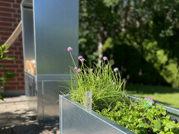 Plantekasse galvaniseret stål CUBY 80 x 40 x 40 cm