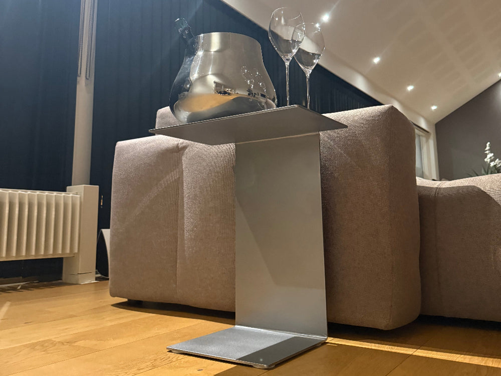 Sidebord BAZE i råstål 39,5 cm