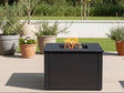 Bålgrill i svartlakkert stål CUBY – 60 × 60 × 40 cm