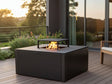 Bålgrill svartlakkert CUBY 80 x 80 x 40 cm