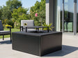 Bålgrill svartlakkert CUBY 80 x 80 x 40 cm