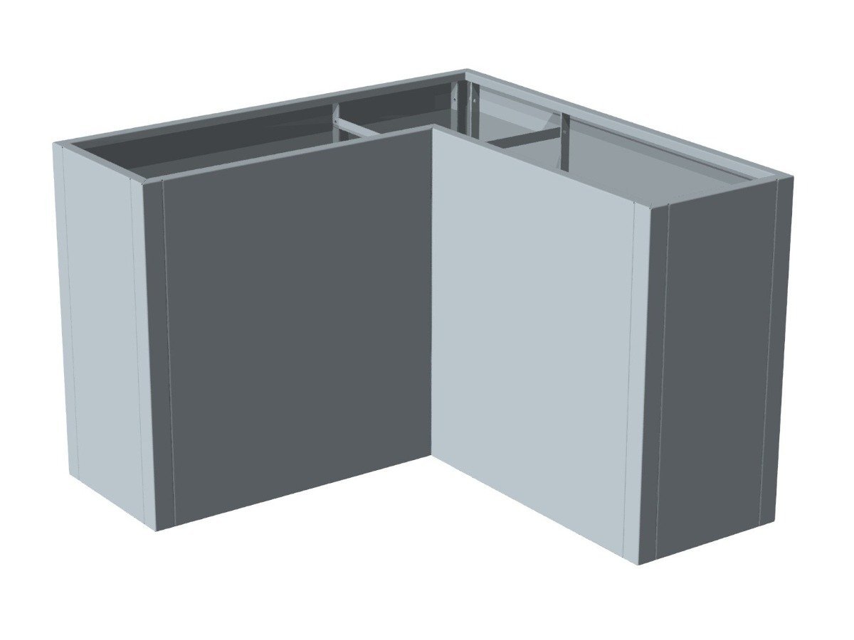 Vinkel plantekasse galva stål CUBY 115 x 115 x 40 x 80 cm