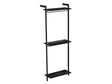 Garderobesystem AXIS 72 x H205 cm – Sortlakeret 2 hylder med hæng plus 1 hylde