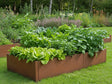 Blomsterkasse i cortenstål CUBY 150 x 80 x 40 cm