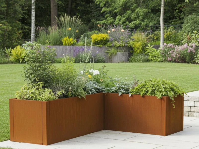 Plantekasse i cortenstål fra CUBY
