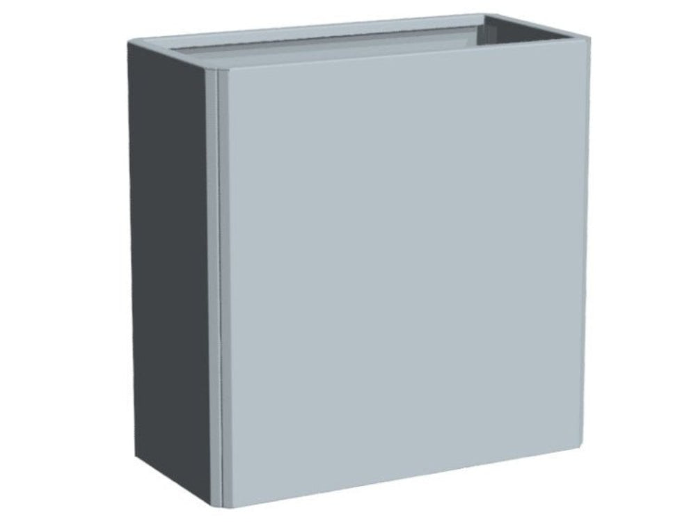 EDGY høy plantekasse i galvanisert stål vist frittstående