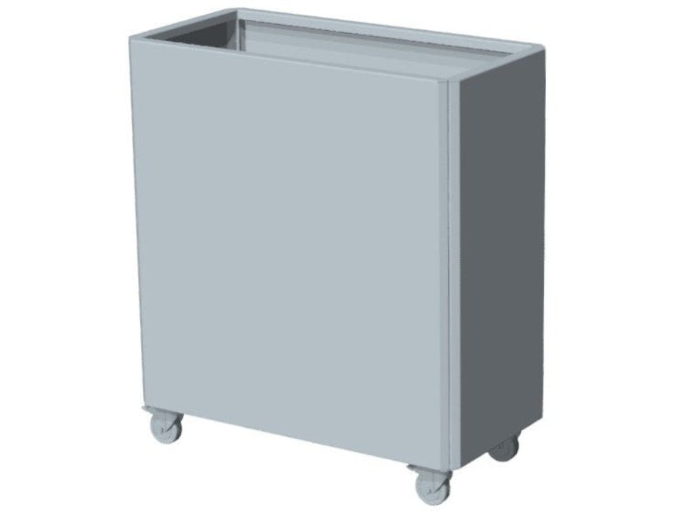 EDGY høy plantekasse i galvanisert stål med hjul