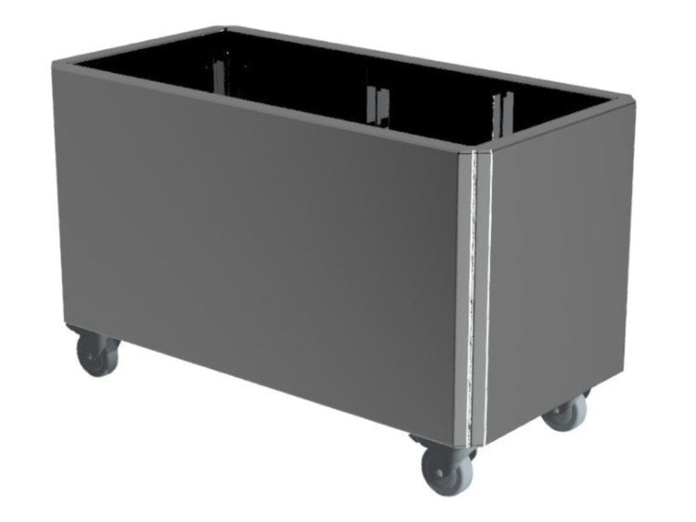 Mobil EDGY plantekasse i galvanisert stål med hjul