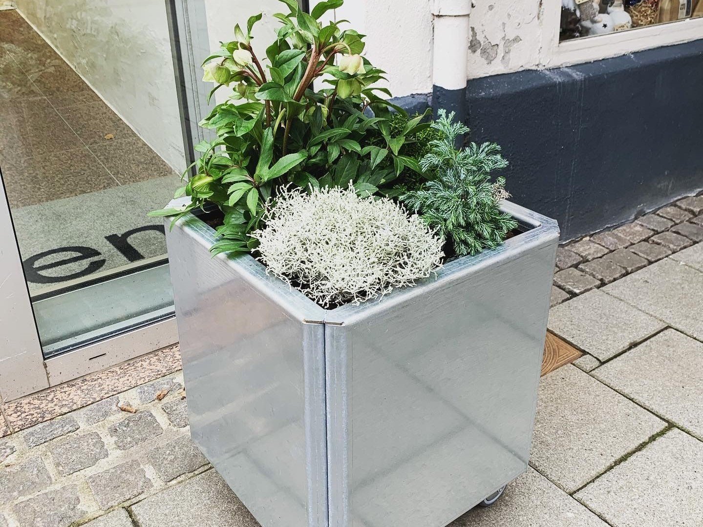 Plantekasse galvaniseret stål EDGY 40 x 40 x 40 cm