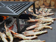 Bålgrill svartlakkert CUBY 80 x 80 x 40 cm
