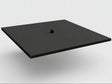 Lokk i svartlakkert stål med minimalistisk design