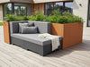 Lounge sofa modul i cortenstål