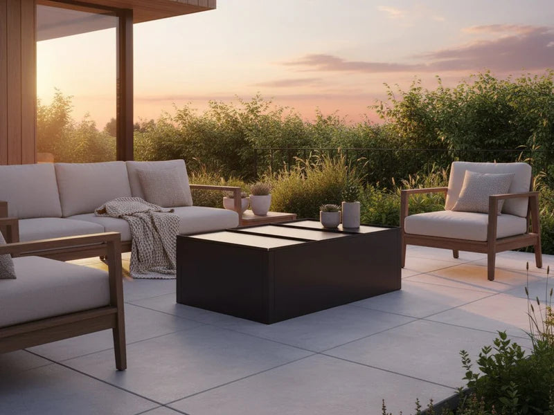 Loungebord i stål til moderne terrasse