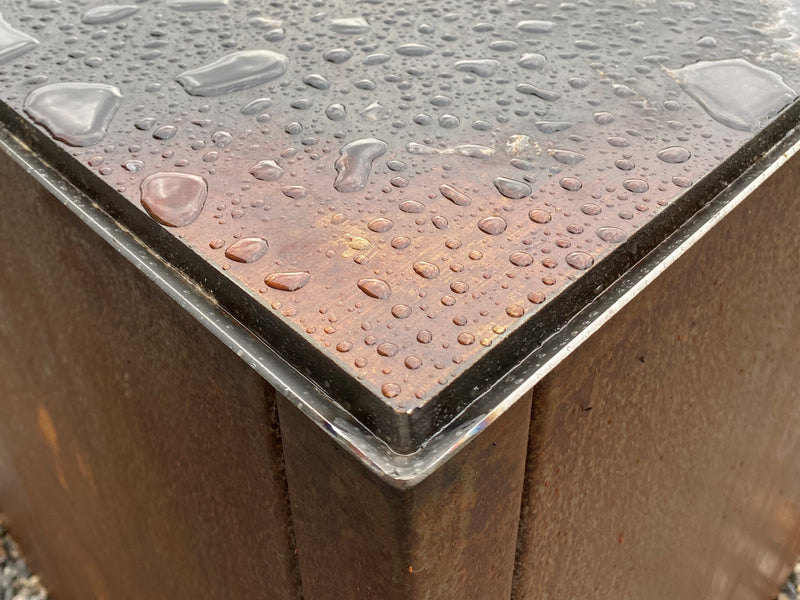Drypbakke i galvaniseret stål til bålgrill 60 x 60 cm.