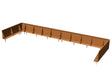 Cortenstål støttemur højde 60 cm - flere længder